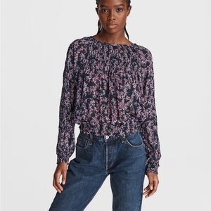 Rag and Bone Celeste Floral Viscose Blouse Sz S